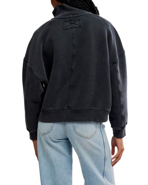 Free People Black Timeless Cotton Blend Pullover