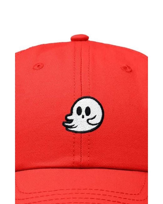 Alix Red Whisper Ghost Dad Cap for men