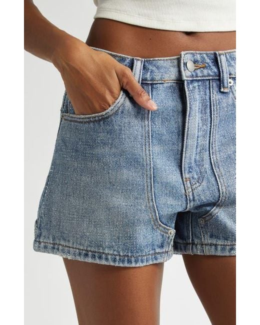 ショートパンツ Alexander Wang Denim Carpenter Shorts Alexander Wang High Waist Denim Carpenter Shorts in Blue | Lyst