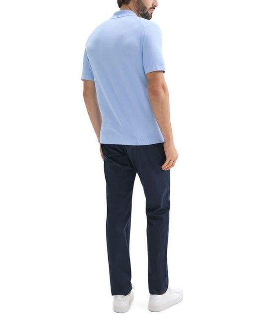 Theory Blue Goris Grid Light Performance Polo for men