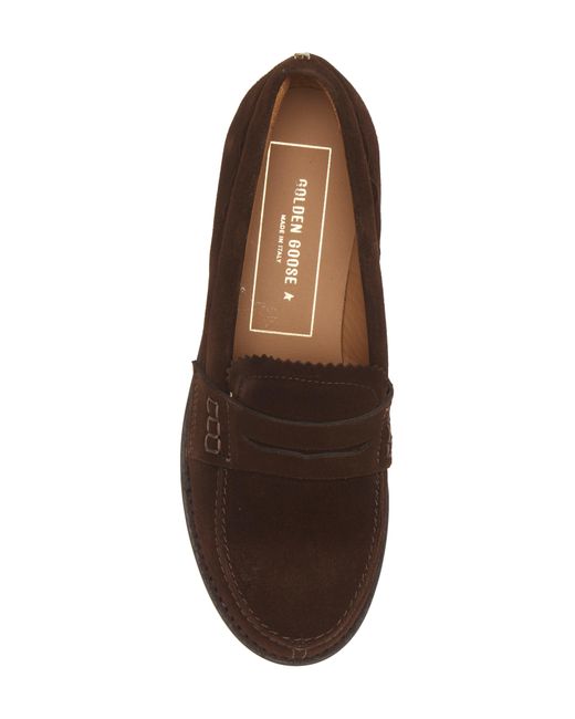 Golden Goose Deluxe Brand Brown Jerry Suede Penny Loafer