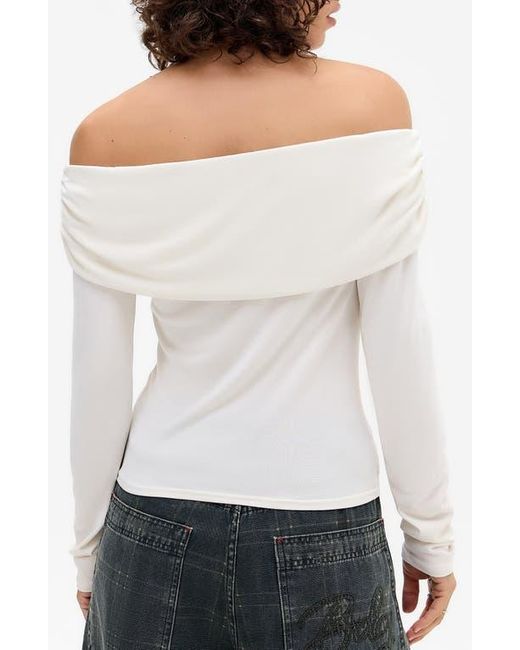 BDG White Ultimate Off The Shoulder Top
