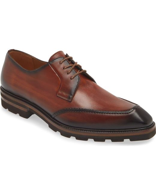 Mezlan Brown Lug Sole Derby for men