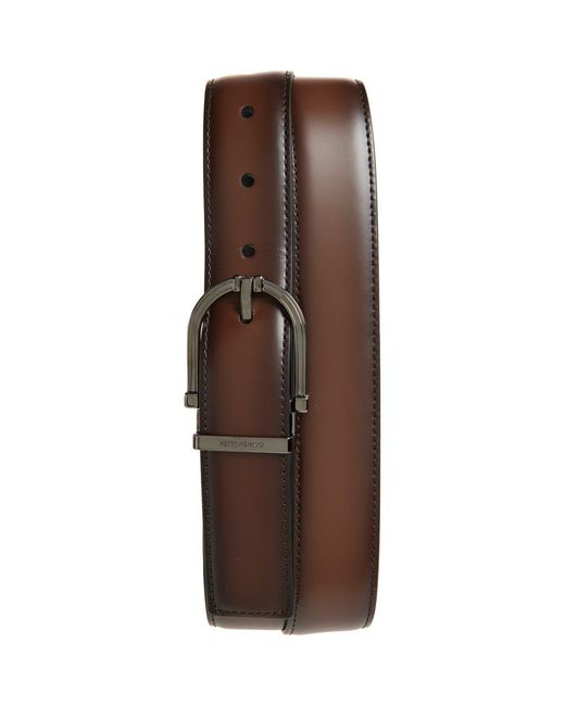 Ferragamo Brown Paloma Leather Belt for men