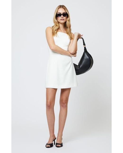 French Connection White Whisper Square Neck Minidress
