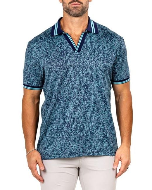 Maceoo Blue Marthy Polo for men