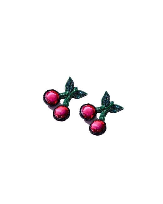 Simitri Red Cherry Earrings