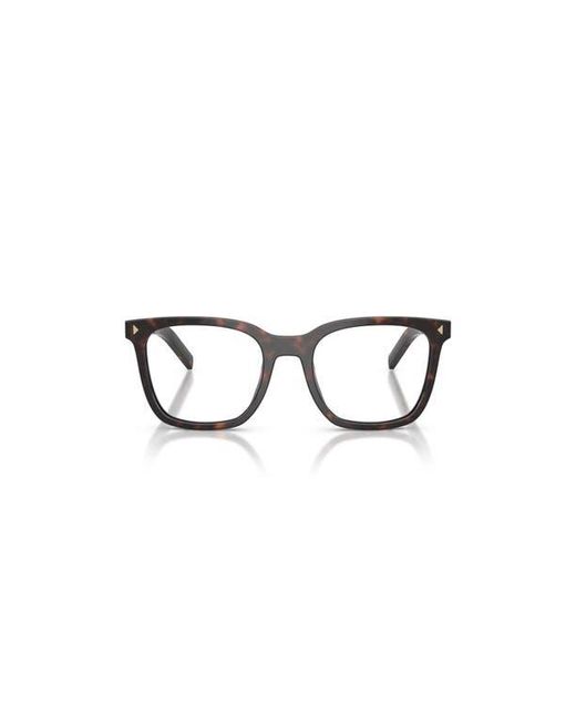Prada Black 52Mm Rectangle Optical Glasses
