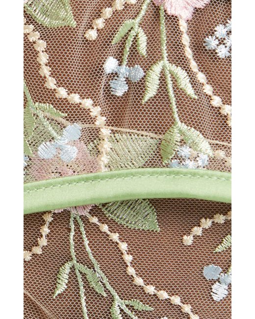 Kilo Brava White Floral Embroidered Garter Belt