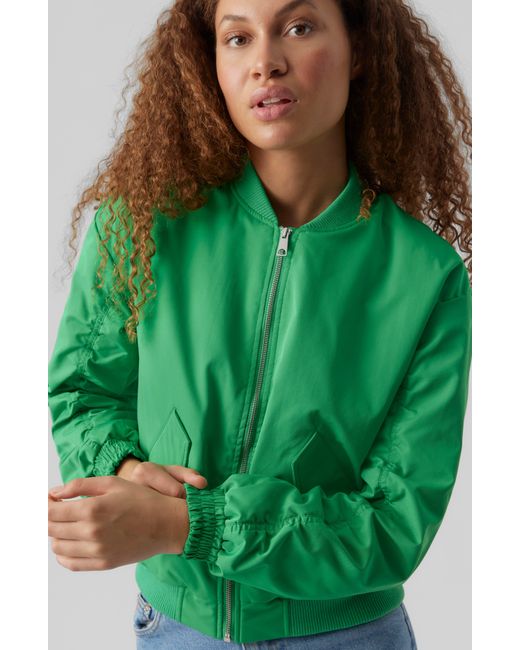 Vero Moda Green Alexa Bomber Jacket