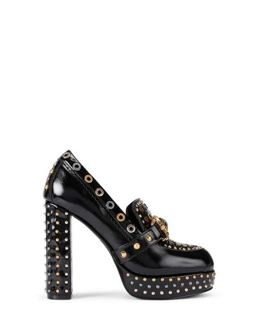 Kurt Geiger Black Mansion Platform Loafer Pump