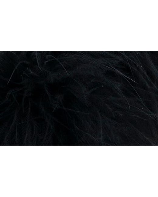 BCBGMAXAZRIA Black Relby Faux Feather Sandal