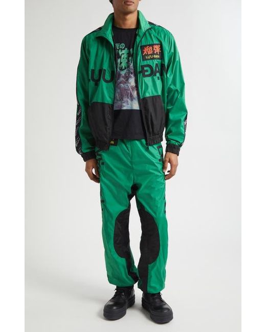 Lu'u Dan Green Windbreaker Track Jacket for men
