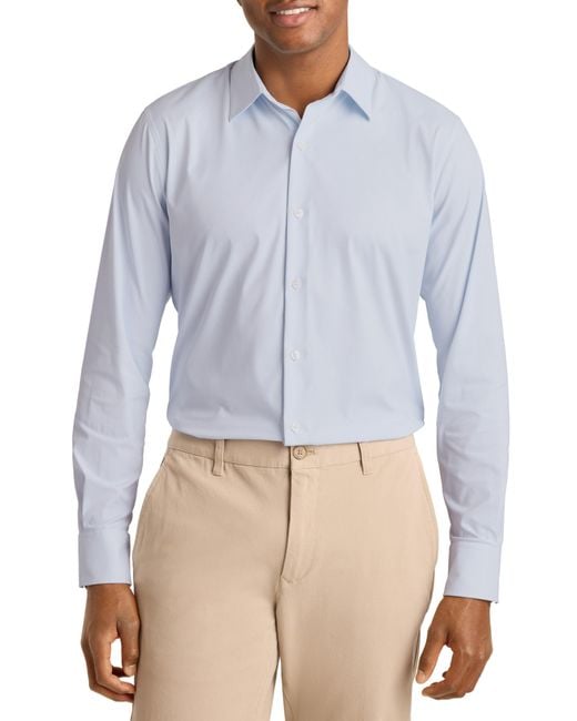 Bonobos Blue Tech Slim Fit Performance Button-Up Shirt for men