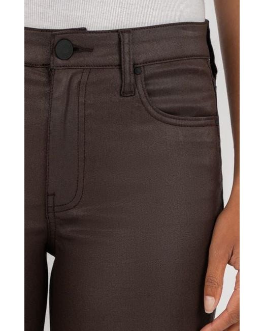 Kut From The Kloth Brown Kelsey Crop Kick Flare Jeans