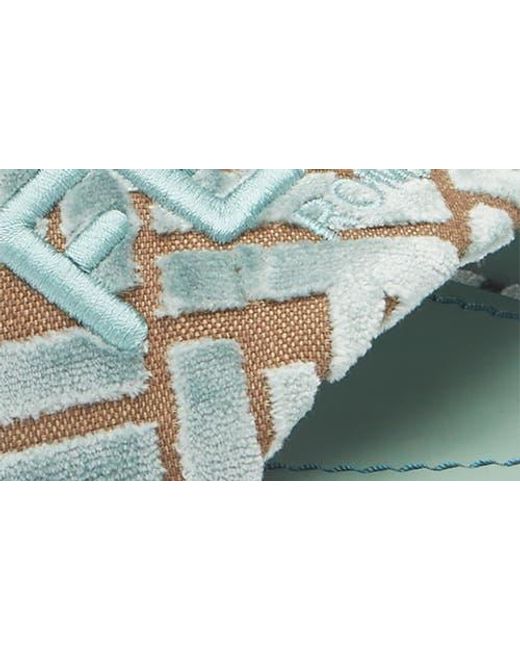 Fendi Green Sunshine Logo Embroidered Slide Sandal