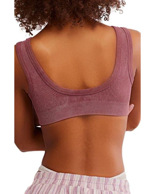 Free People Red Intimately Fp Rib Bralette