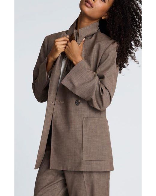 Kenneth Cole Brown Double Breasted Contour Jacket