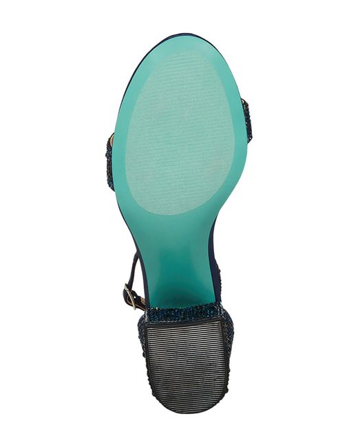 Betsey Johnson Blue Mari Crystal Ankle Strap Sandal