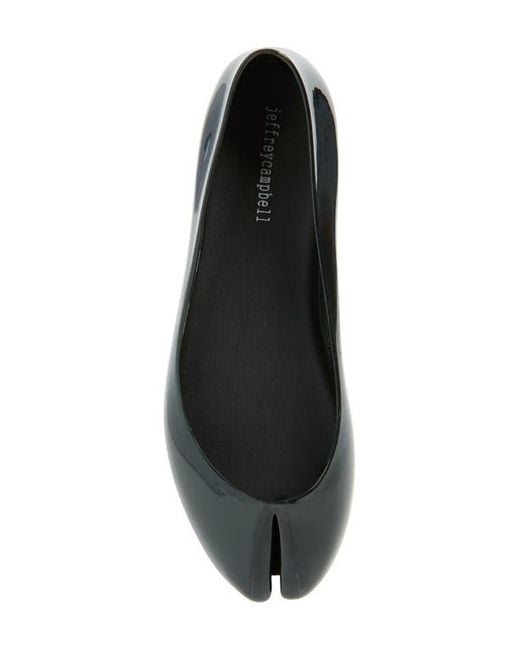 Jeffrey Campbell Black Fixed Split Toe Jelly Flat