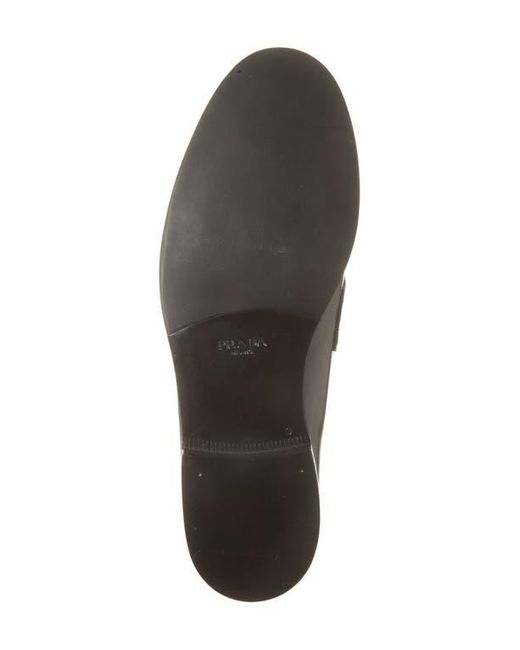 Prada Gray Triangle Logo Loafer for men