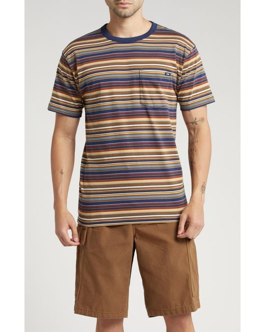 Vans Multicolor Cullen Stripe Cotton Pocket T-shirt for men