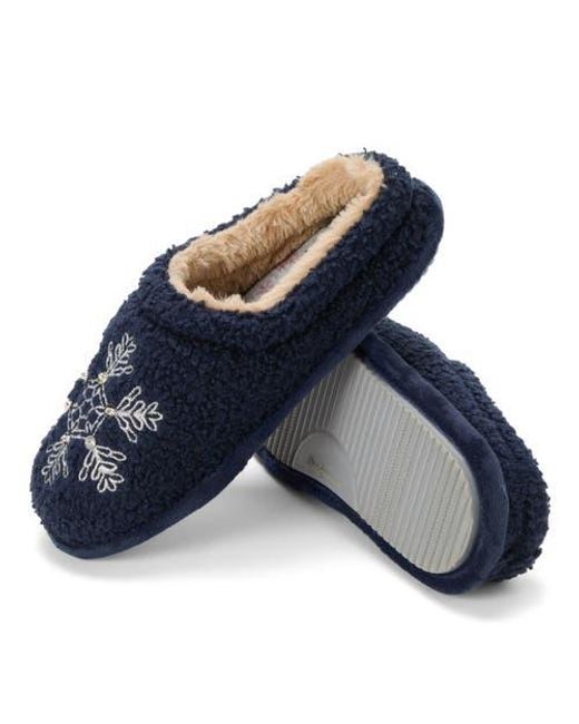 Dearfoams Blue Holiday Novelty Clog Slipper