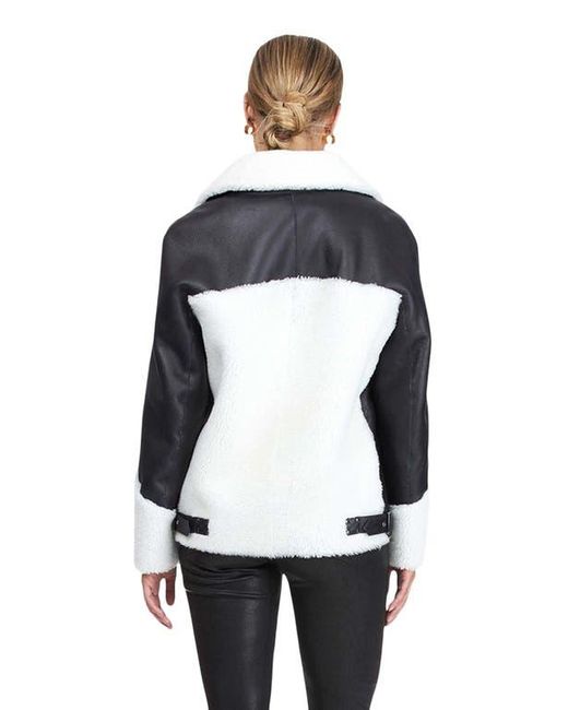 Gorski Multicolor Shearling Lamb Asymmetrical Zip Jacket