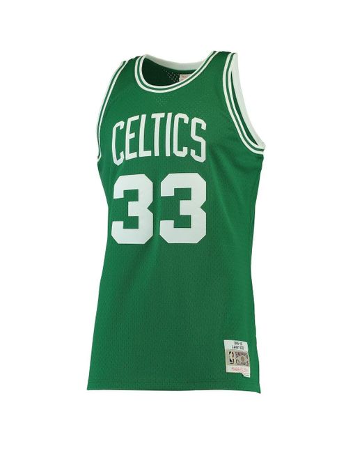 Men's Boston Celtics Larry Bird Mitchell & Ness Kelly Green Hardwood  Classics Swingman Jersey