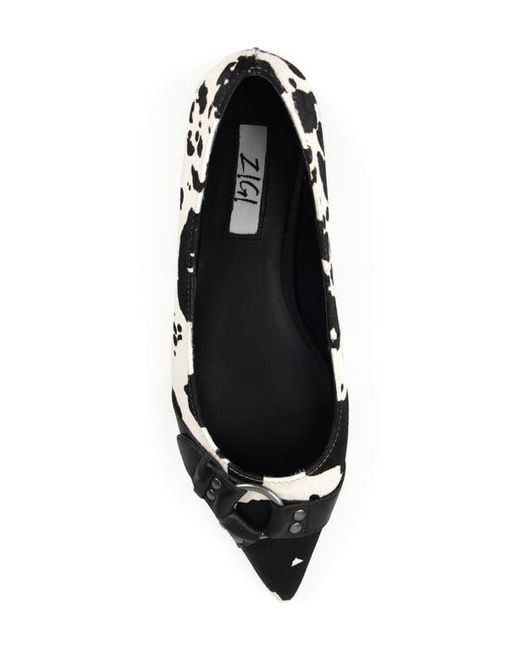 Zigi Black Hilo Pointed Toe Flat