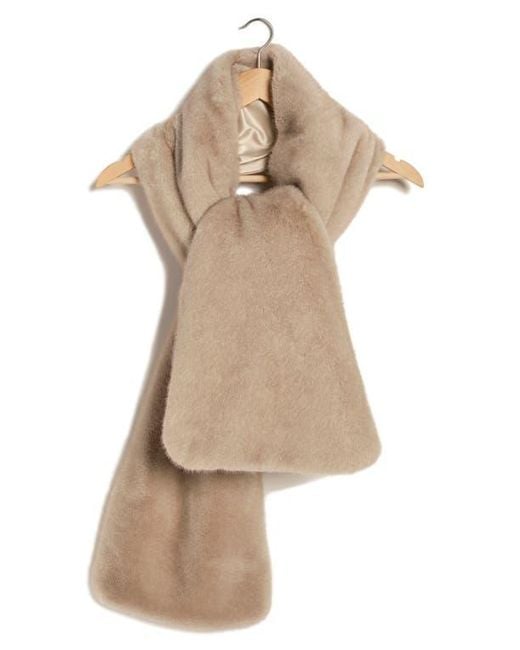 Free People Black Snow Angel Faux Fur Scarf