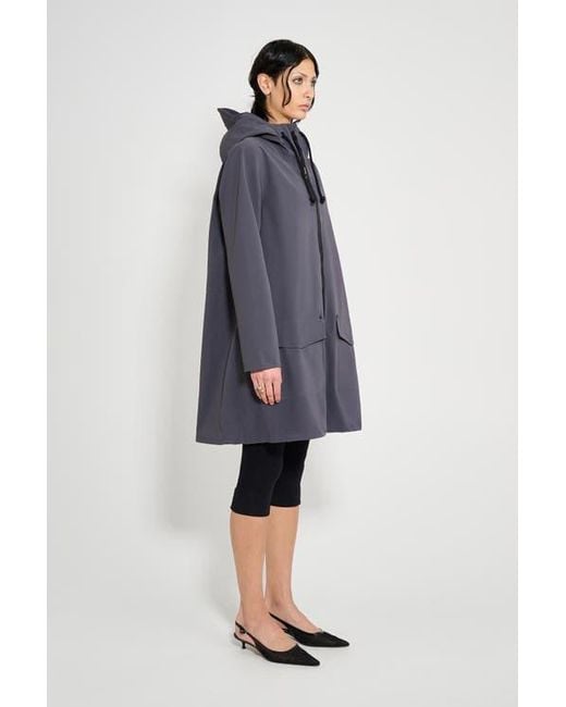 Stutterheim Blue Mosebacke Patch Matte Raincoat
