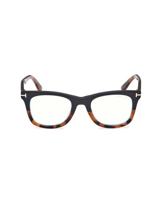 Tom Ford Brown 50Mm Square Light Blocking Optical Glasses for men