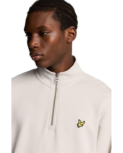 Lyle & Scott Natural Loopback Quarter Zip Sweat for men