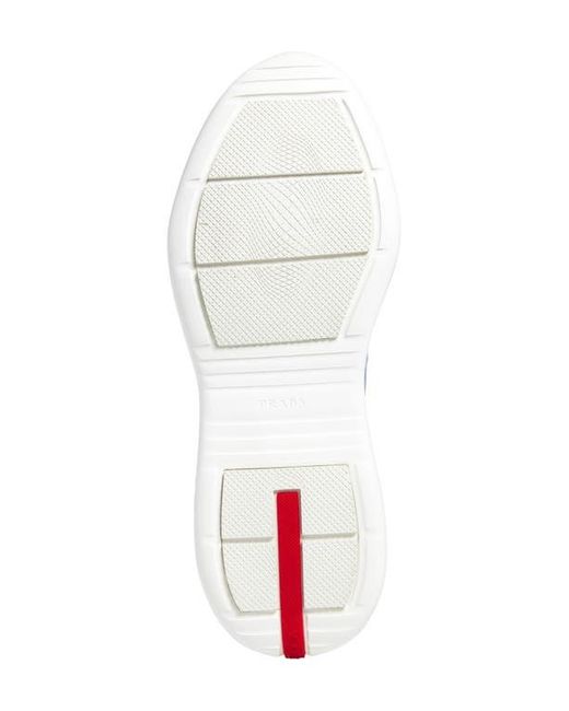 Prada Blue America's Cup Vernice Bike Low Top Sneaker for men