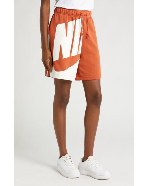 Nike Orange Sportswear Air 6 Mr Fleece Shorts
