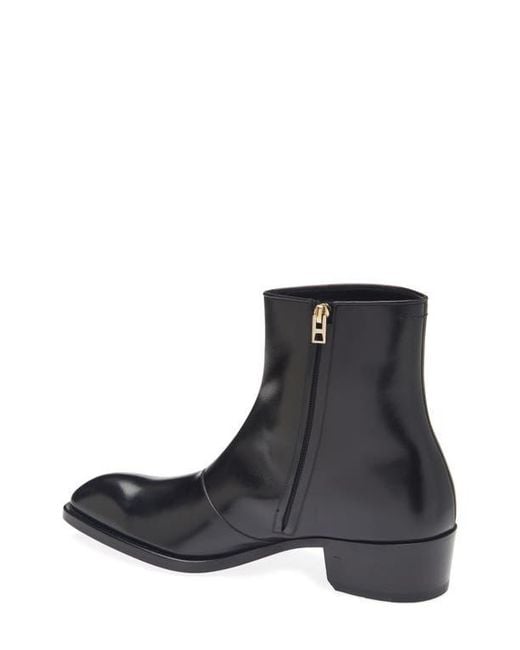 Tom Ford Black Vincent Leather Boot for men