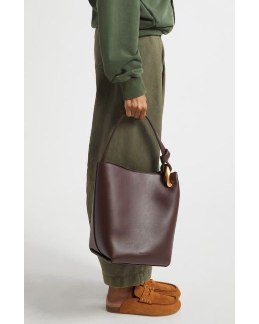 J.W. Anderson Brown Small Jwa Corner Leather Bucket Tote