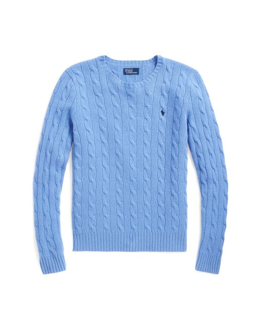 Polo Ralph Lauren Julianna Wool & Cashmere Cable Stitch Sweater in Blue ...