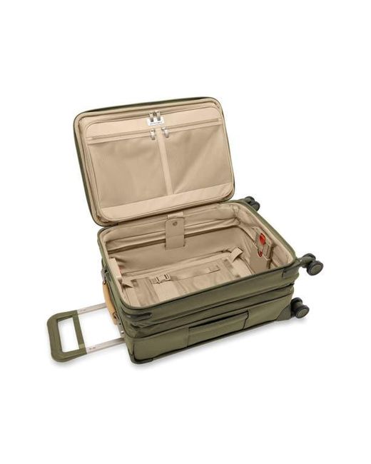 Briggs & Riley Green Baseline Essential 22-Inch Expandable Spinner Carry-On Bag for men