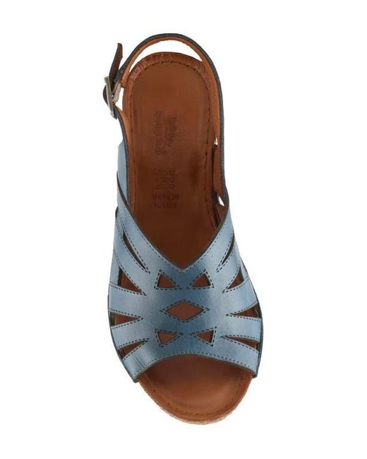 Spring Step Blue Cathy Wedge Sandal
