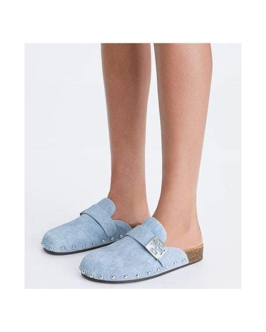 Tory Burch White Mellow Stud Mule