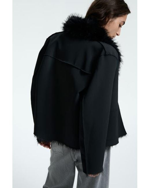 H&M Black Double-Faced Jacket