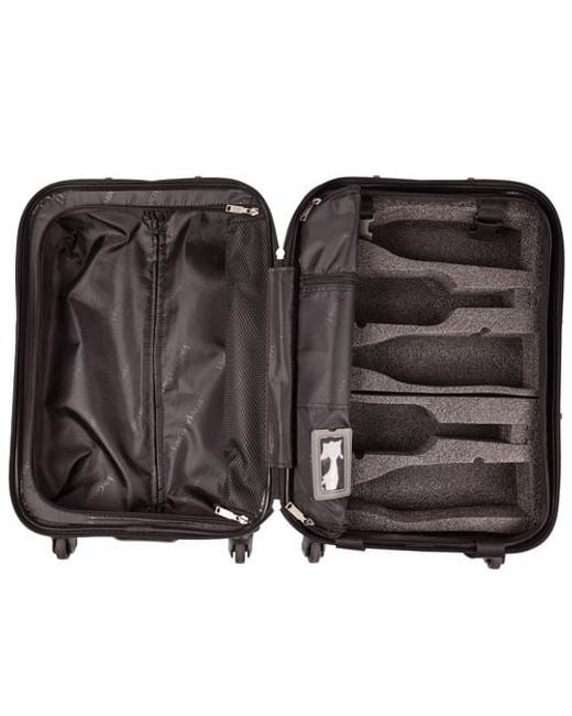 VinGardeValise Black Piccolo 5-Bottle Wine & Spirits Suitcase