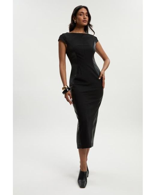 sabine backless maxi dress black Redwood & Ross Collection Ladies' Ponte Sheath Dress