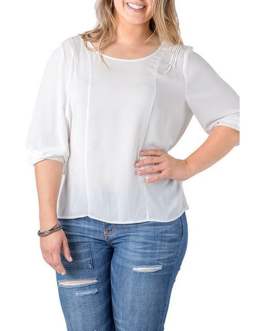 Standards & Practices White Joanna Cinch Back Top
