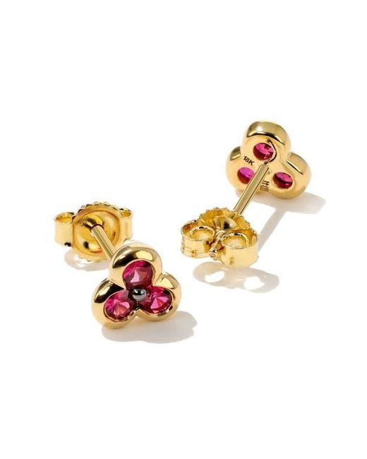 Mark Henry White Trinity Stud Earrings