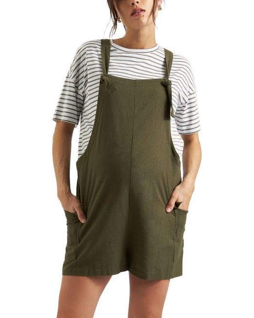 Ripe Maternity Green Terry Linen Playsuit