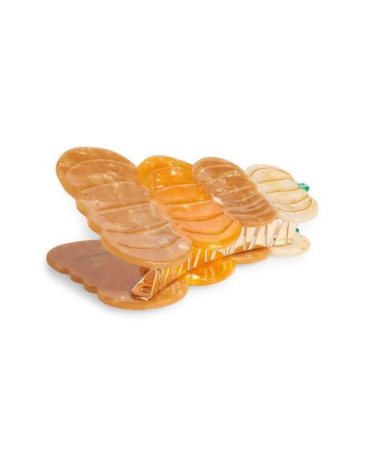 Solar Eclipse Orange Pumpkin Stack Claw Clip