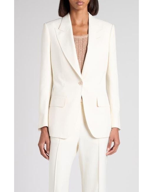 Tom Ford White Wallis Twill Blazer